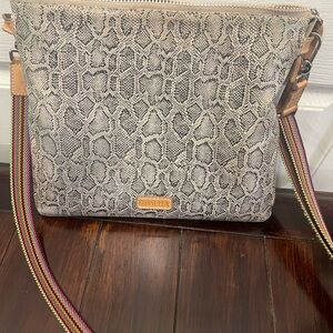 Consuela Crossbody Bag with Snake Print